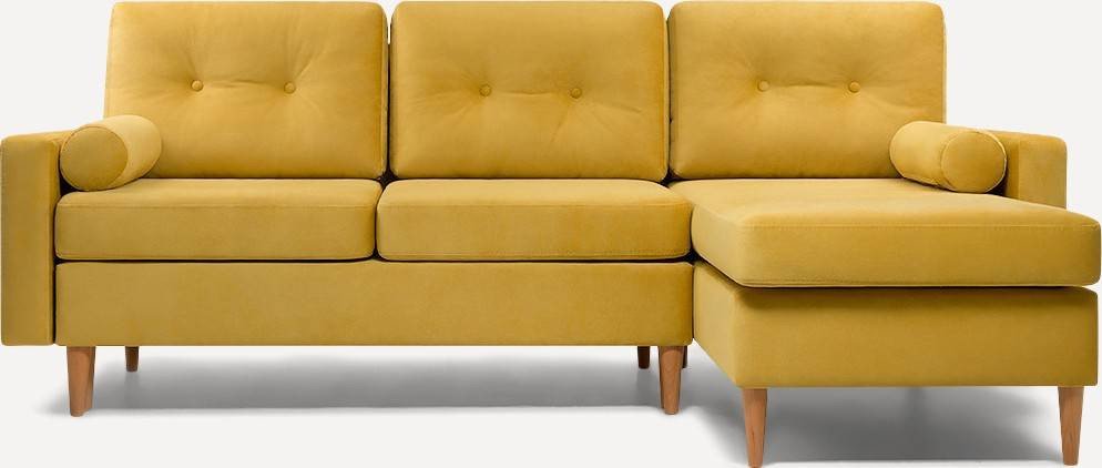 

Угловой диван Divan Динс Velvet Yellow 15540 (желтый)