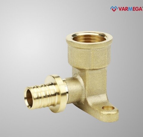 Фитинг Varmega Угол настенный с внутренней резьбой Slide-fit 16x1/2, аксиальный VM51611