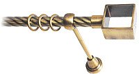 

Карниз для штор Lm Decor Куб 177 1р витой (антик, 1.6м)