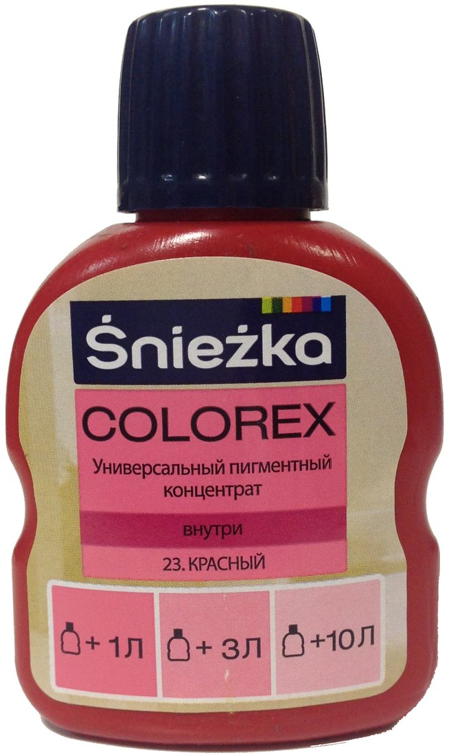 

Колеровочная краска Sniezka Colorex 0.1 л (№23, красный)