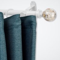 Карниз для штор Sundays Home Волна Шар Перламутр 25мм однорядный (белый глянец, 2.4м)