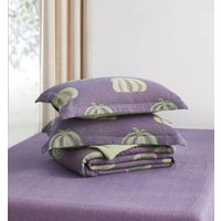 2-спальный комплект постельного белья Arya 2сп Pumpkin Dreams 8680943253422 (фиолетовый/оливковый)
