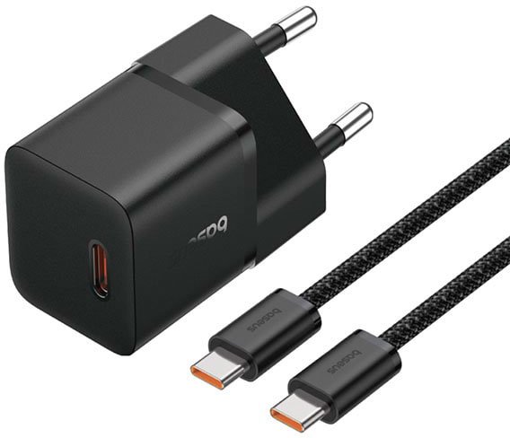 

Сетевое зарядное Baseus GaN5 Fast Charger (mini) 1C 20W USB Type-C (черный)