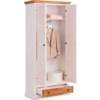 Шкаф распашной Диприз Асти 2 дв.1 ящ. Д.7317-1 (дуб/белый воск/дуб масло) в Солигорске