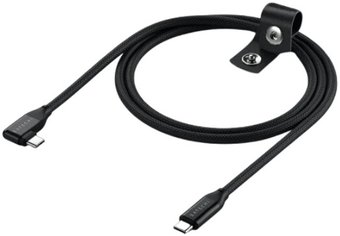 Кабель Satechi Right Angle Data and Charging Cable USB Type-C - USB Type-C AP-YCR100K (1 м, черный)