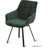 Стул с подлокотниками Aero B815-m Dark green VL 65 BK (велюр, темно-зеленый)