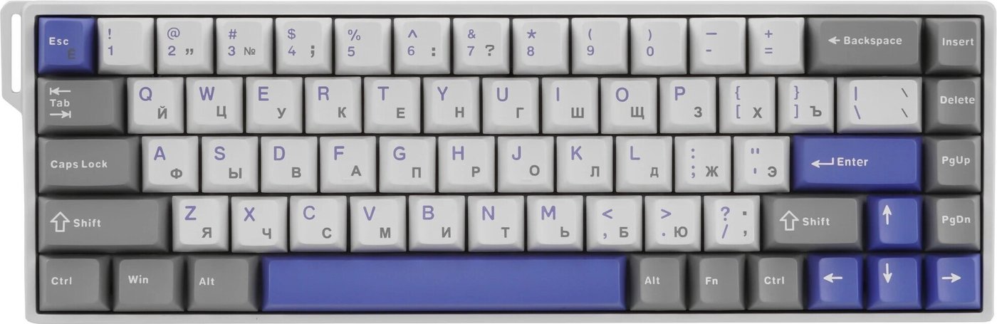 

Клавиатура AULA WIN68HE Max (белый/серый/синий, Wing Chun)