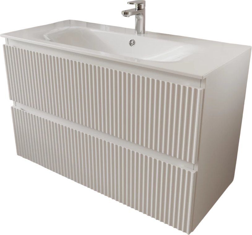 TERMINUS Тумба с умывальником Сицилия 100x62x45 с 2 ящиками SIC101002900301O (белый)