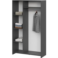 Шкаф распашной Mio Tesoro Дольче трехстворчатый (графит/белый)