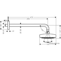 Верхний душ Hansgrohe Raindance Select E 300 2jet [27385400]