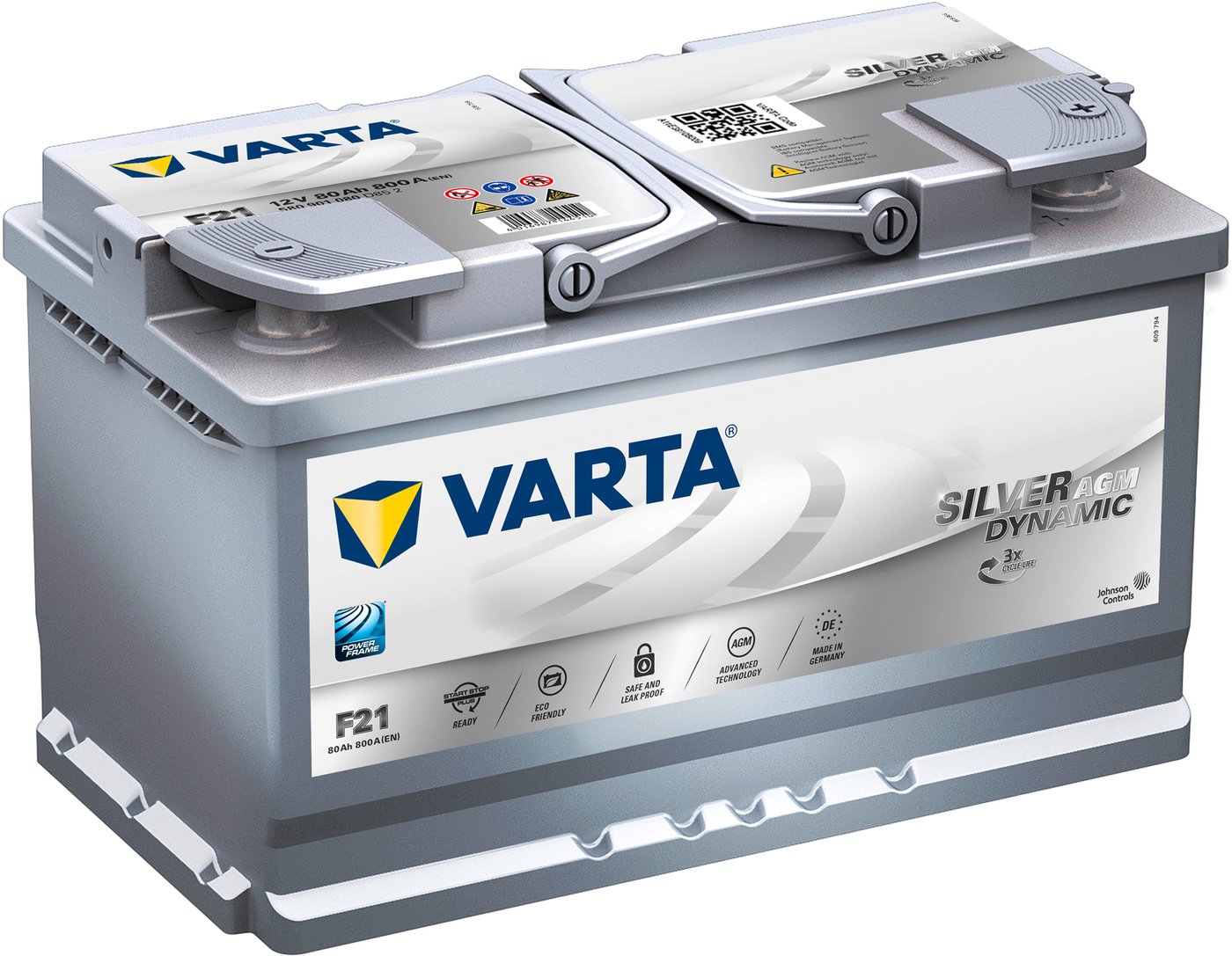 

Автомобильный аккумулятор Varta Silver Dynamic AGM 580 901 080 (80 А·ч)