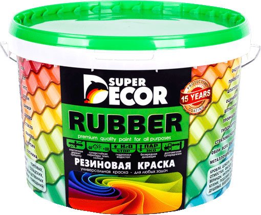 

Краска Super Decor Резиновая 6 кг (№14 изумруд)