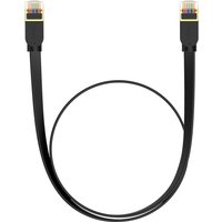 Кабель Baseus High Speed CAT7 10Gigabit Ethernet Cable Flat (1 м, черный)