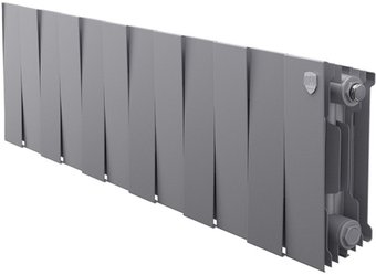 Биметаллический радиатор Royal Thermo PianoForte 200 Silver Satin (12 секций) боковое подключение
