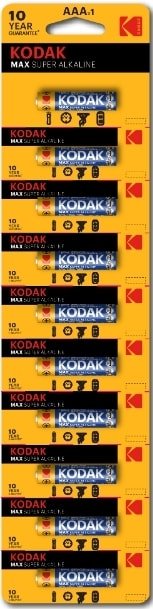 

Батарейка Kodak Max super alkaline LR03 BL-10 Б0005125