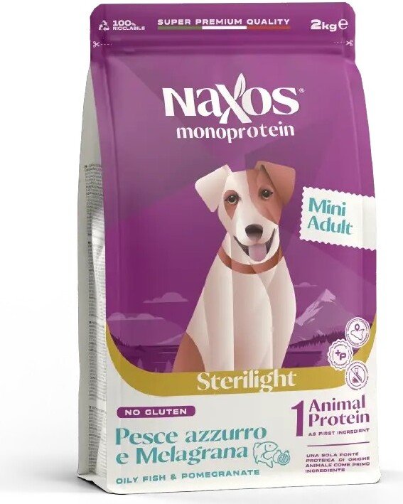 

Сухой корм для собак Adragna Adult Mini Sterilight с рыбой и гранатом 0.5 кг