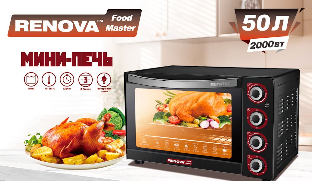 

Мини-печь Renova MO-50GLTB1
