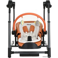 Высокий стульчик Pituso Triola (черная рама/оранжевый)