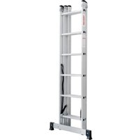 Лестница-стремянка Новая высота NV 123 алюминиевая трёхсекционная 3x6 ступеней