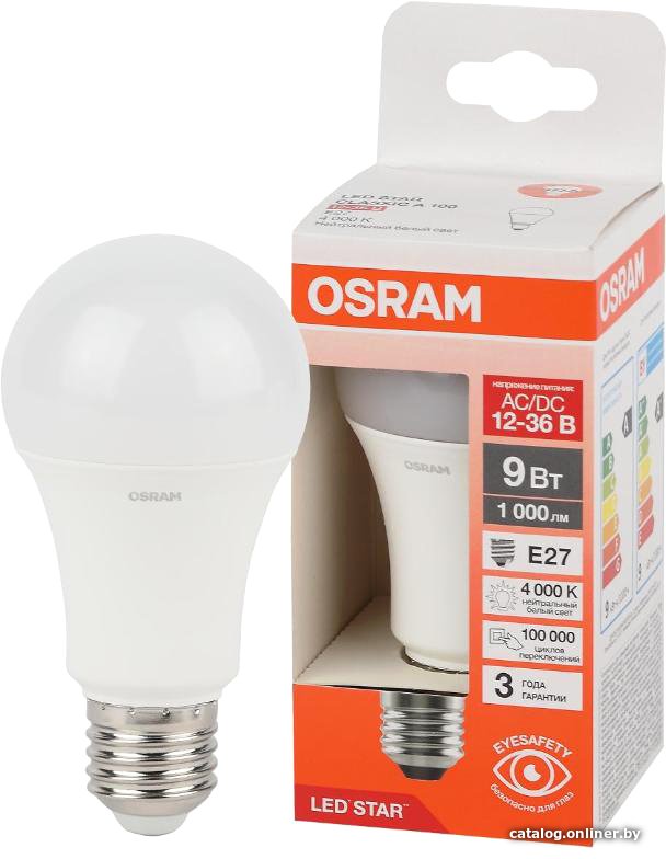 

Светодиодная лампочка Osram LS A100 9W/840 12-36V E27 FR