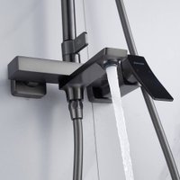 Душевая система  Shevanik S4436T (оружейная сталь)