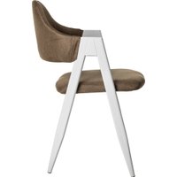 Стул с подлокотниками Mio Tesoro Луна DC-048A (коричневый/белый)