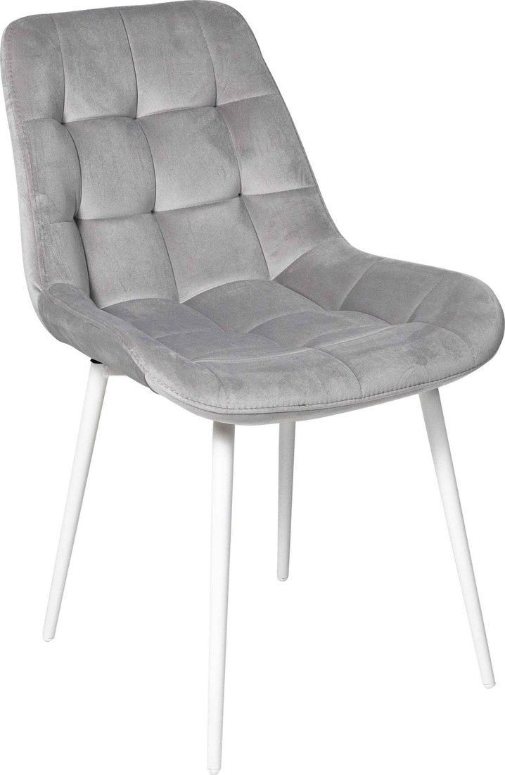 

Стул Алвест AV 405 (светло-серый бархат Н-09/белый)