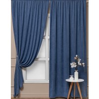 Комплект штор Amore Mio Вельвет Canvas-034 150x270 92065 (синий)