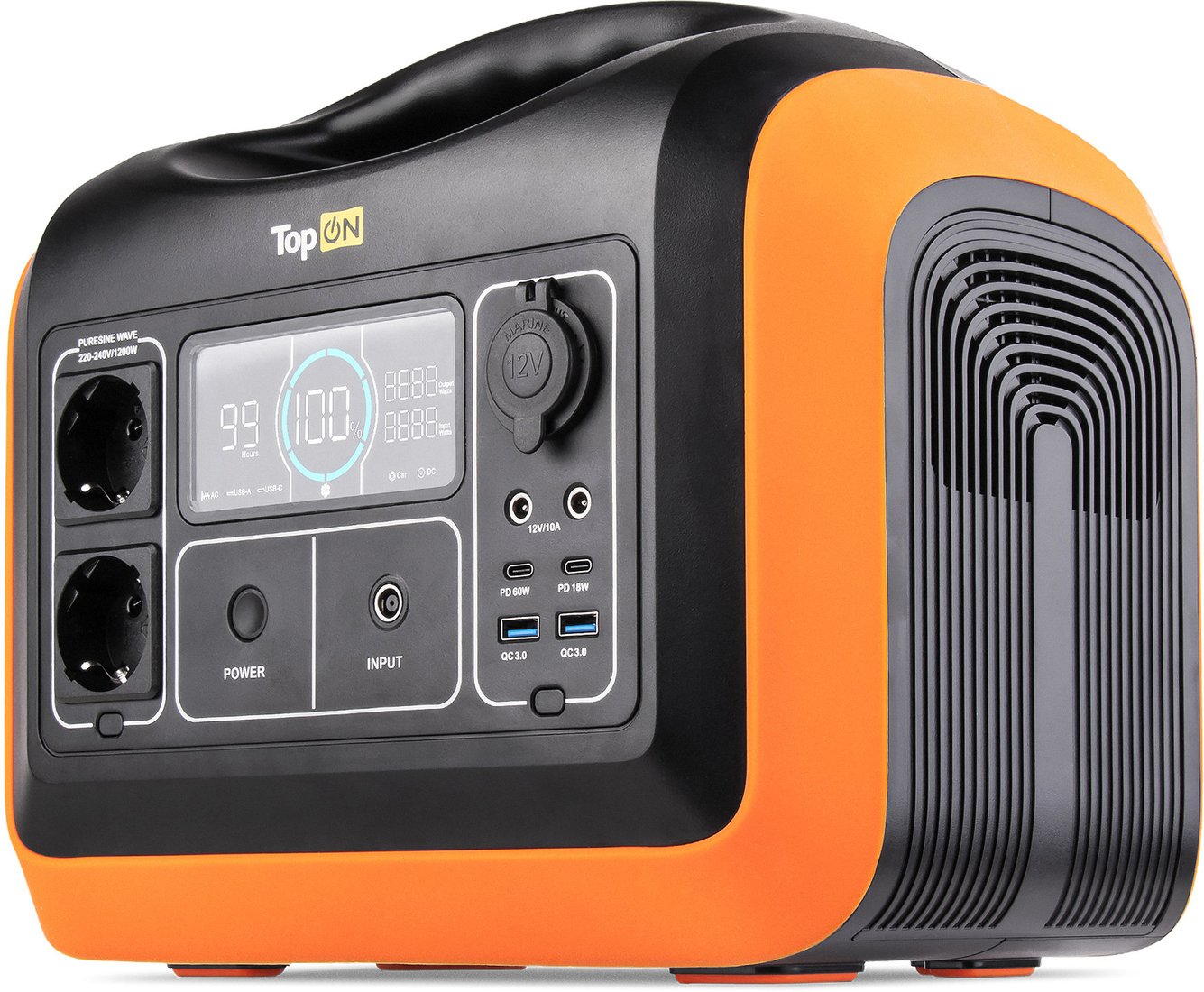 

Портативная зарядная станция TopON TOP-X1200 (черный/оранжевый)