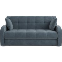 Диван Мебель-АРС Аккордеон Барон НПБ 140x200 (велюр серый/синий HB-178/26)