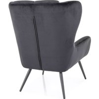 Интерьерное кресло Signal Louis Velvet 19 (черный/черный)