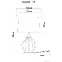 Настольная лампа Arte Lamp Baymont A5059LT-1PB