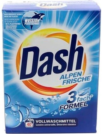 Стиральный порошок DASH Alpen Frische 3 fash formel 2.6 кг