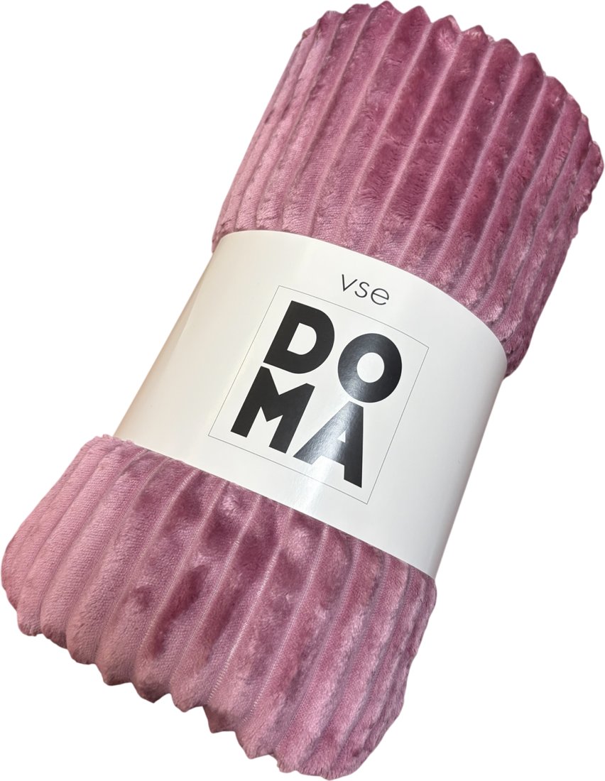 Плед Миланка Vse Doma 180x200 (полоса/брусника)