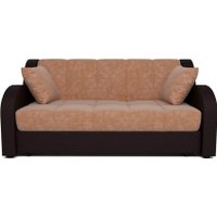 Диван Мебель-АРС Аккордеон Барон НПБ 180x200 (бежевый кордрой/экокожа коричневый)