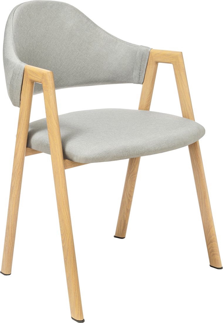 

Стул с подлокотниками Mio Tesoro Луна DC-048A (серый/дерево)