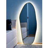 Зеркало с подсветкой  eMZe 49x115 LED.UV.NF.49.115.AUR.4K (золото с УФ-окантовкой и подсветкой)