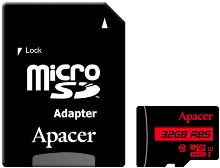 

Карта памяти Apacer microSDHC AP32GMCSH10U5-R 32GB (с адаптером)