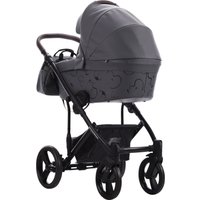 Универсальная коляска BEBETTO Magnum Light Se Pro 2в1 (07, темно-серая кожа, черная рама)