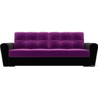 Диван Лига диванов Амстердам 28248 (микровельвет, фиолетовый/черный)