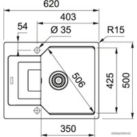 Кухонная мойка Franke Urban UBG 611-62 (графит)