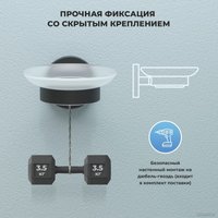 Мыльница Wellsee Finishing Touch 182502000 с держателем (матовый черный)