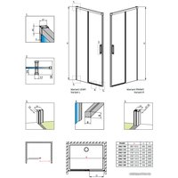 Душевая дверь Radaway Idea Black DWJ 100R