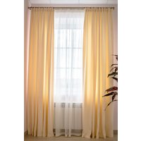 Комплект штор Decoretto Канвас топленое молоко КТМ-K102 2x2.6 м (светло-бежевый, 2 шт)