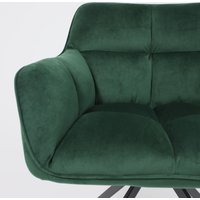 Интерьерное кресло AksHome Virginia (темно-зеленый велюр HCJ-19/черный)