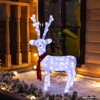 2D-фигура Neon-Night Северный олень 49х18х85 см 513-285 (белый)