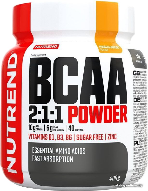 BCAA Nutrend BCAA 2:1:1 (400 г, манговый щербет)