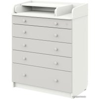 Детский комод Mihaylov Design Maks 805 с органайзером (белый премиум/серый)