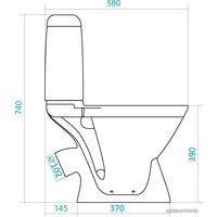 Унитаз напольный Santek Римини (1WH302130)
