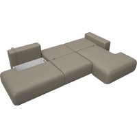 Угловой диван Лига диванов Лига-036 НПБ Модерн Лонг правый 127749 (экокожа Grifon 04 бежевый)